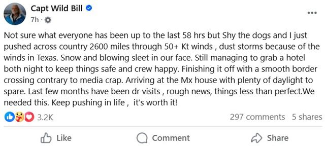 Bill Wichrowski From Deadliest Catch, Sourced From Capt Wild Bill Facebook