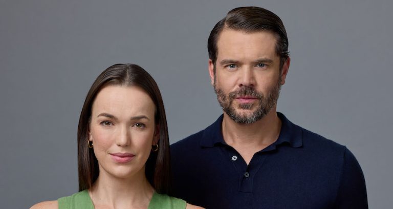 Photo: Elizabeth Henstridge, Charlie Weber Credit: ©2025 Hallmark Media/Photographer: Sven Boecker