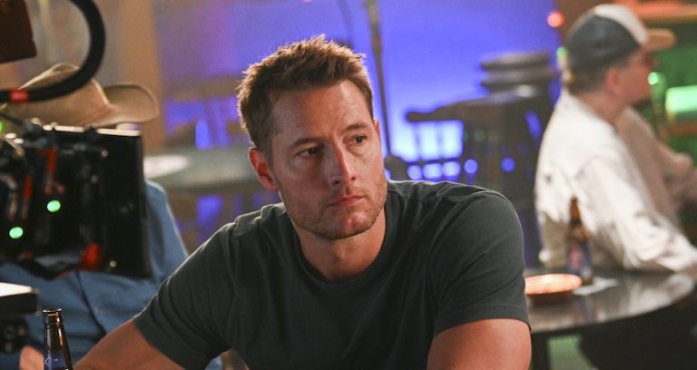 “Bloodlines” – Colter and rival rewardist Billie Matalon team up to find a missing high school baseball star, on the CBS Original series TRACKER, Sunday, Oct. 27 (8:30-9:30 PM, ET/PT) on the CBS Television Network, and streaming on Paramount+* (live and on-demand for Paramount+ with SHOWTIME subscribers, or on-demand for Paramount+ Essential subscribers the day after the episode airs)*. Sofia Pernas returns as Billie Matalon. Pictured: Justin Hartley as Colter Shaw. Photo: Sergei Bachlakov/CBS ©2024 CBS Broadcasting, Inc. All Rights Reserved.