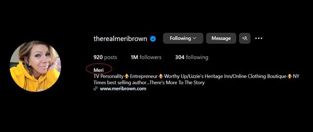 Meri Brown From Sister Wives, TLC, Sourced From @therealmeribrown Instagram