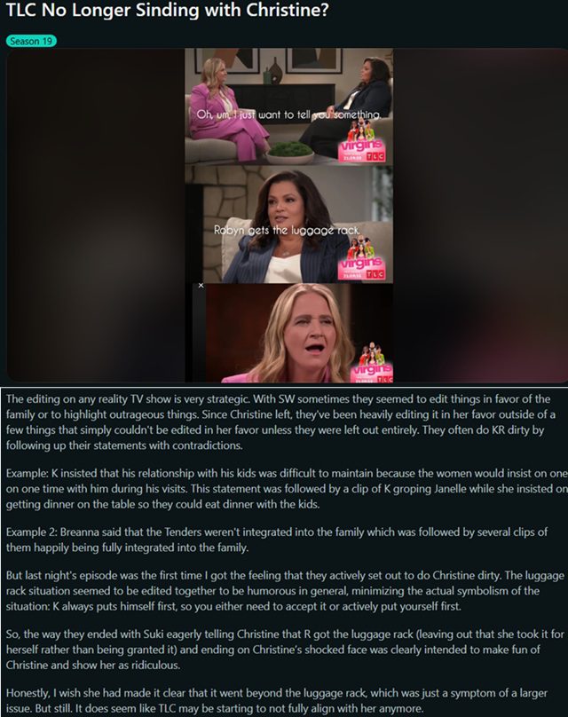 Christine Brown From Sister Wives, TLC, Sourced From Reddit