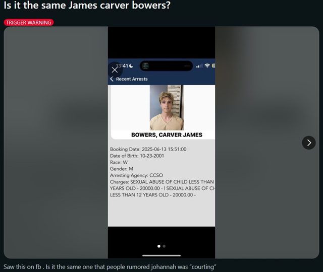 Johannah Duggar & Carver Bowers From Counting On, TLC, Sourced From Reddit