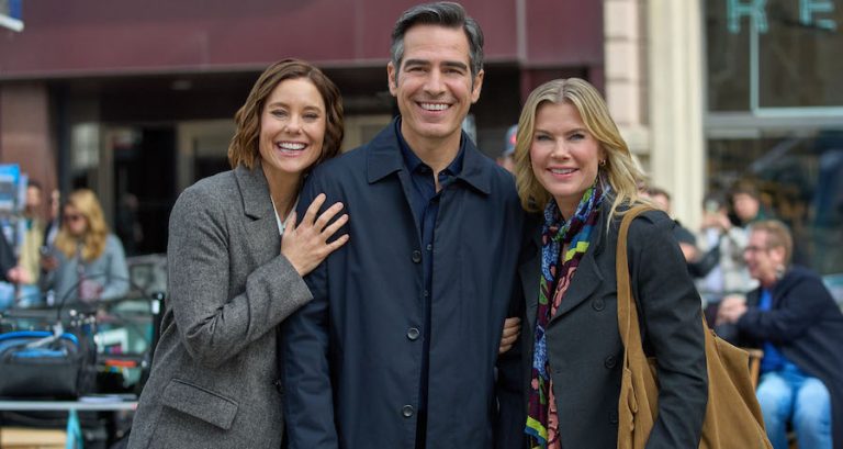 Photo: Ashley Williams, Alejandro Tous, Alison Sweeney Credit: ©2025 Hallmark Media/Photographer: Manu Sevillano