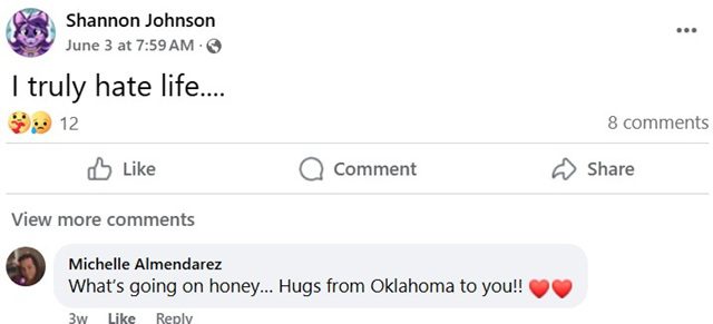 Shannon Lowery From My 600-lb Life, TLC, Sourced From Shannon Johnson Facebook