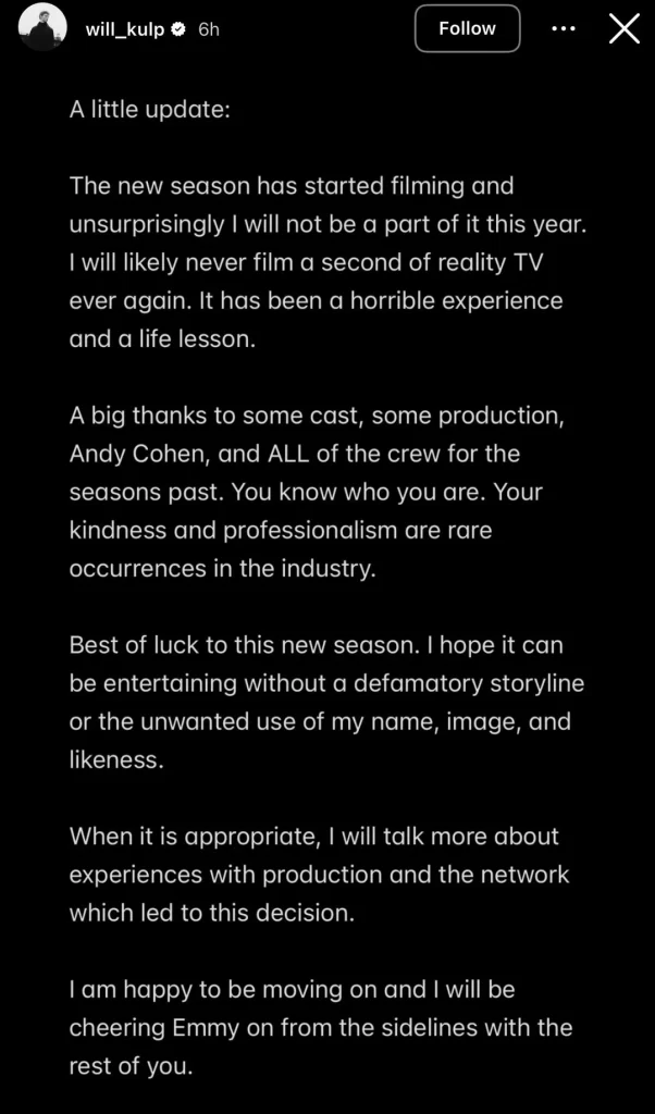 Will Kulp Instagram Story