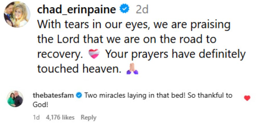 Comments on Bates' posts - IG