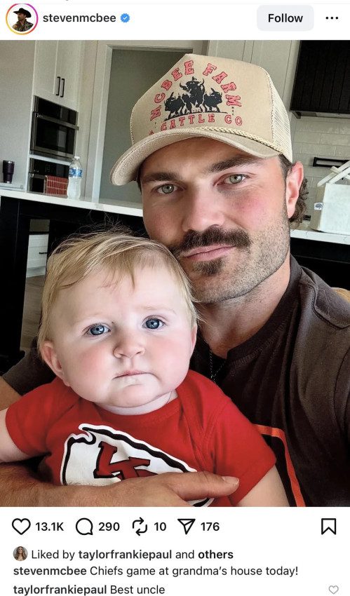 Taylor Frankie Paul's comment on Steven McBee's social media/Credit: Instagram