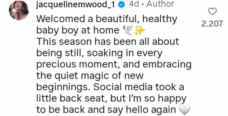 Jacqueline MacInnes Wood's comments - IG