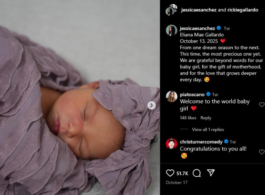 'AGT' winner Jessica Sanchez welcomes first child/Credit: Instagram