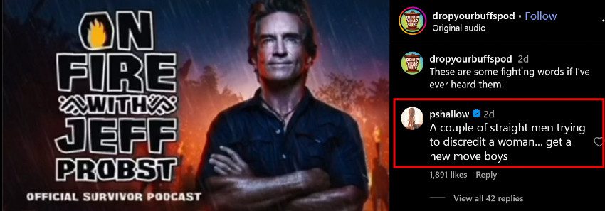 Parvati Shallow comment/Credit: Instagram