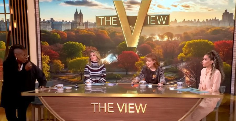 Whoopi Goldberg walks away from the table on 'The View'/Credit; YouTube