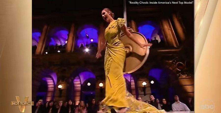 Model falls during 'America's Next Top Model'/Credit: YouTube