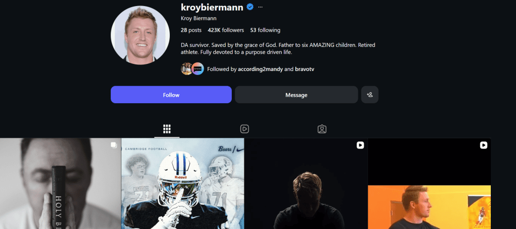 Kroy Biermann Instagram