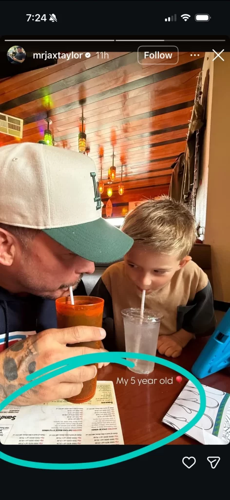 Jax Taylor Instagram Story