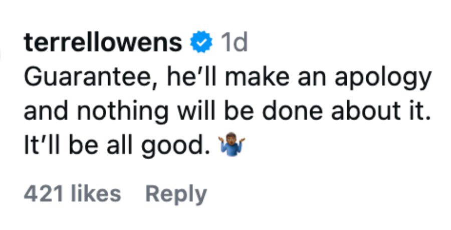 Terrell Owens' share - IG