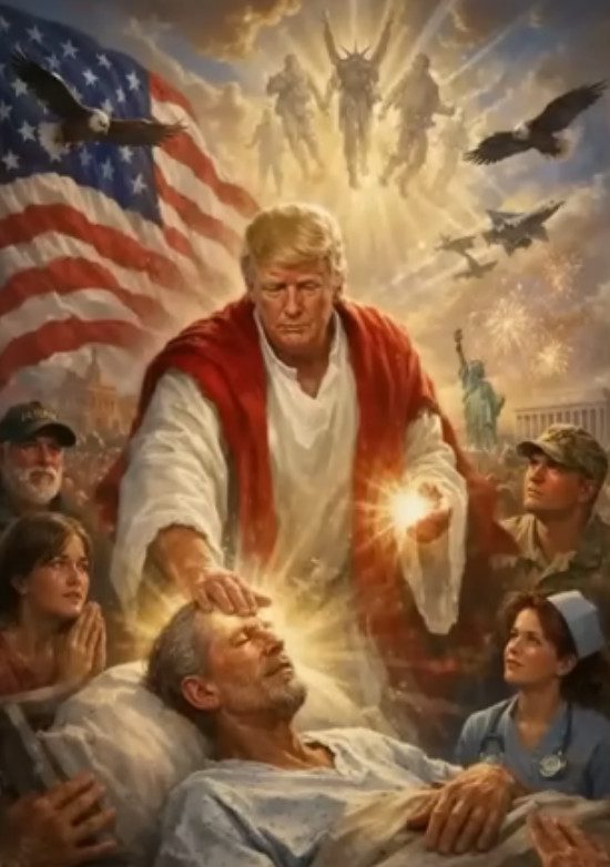 AI photo of Trump as Jesus/Credit: YouTube