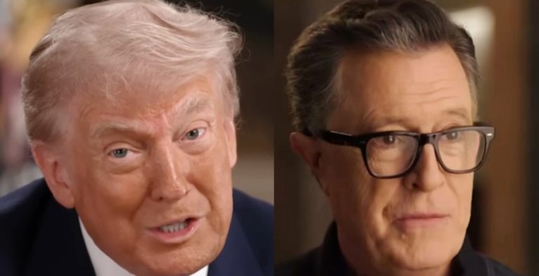 President Trump and Stephen Colbert/Credit: YouTube