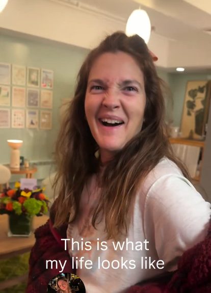 Drew Barrymore embraces wrinkles/Credit: Instagram