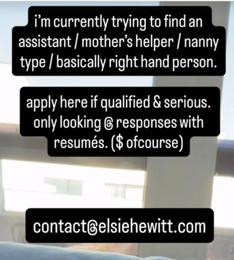 Elsie Hewitt's Story share - IG