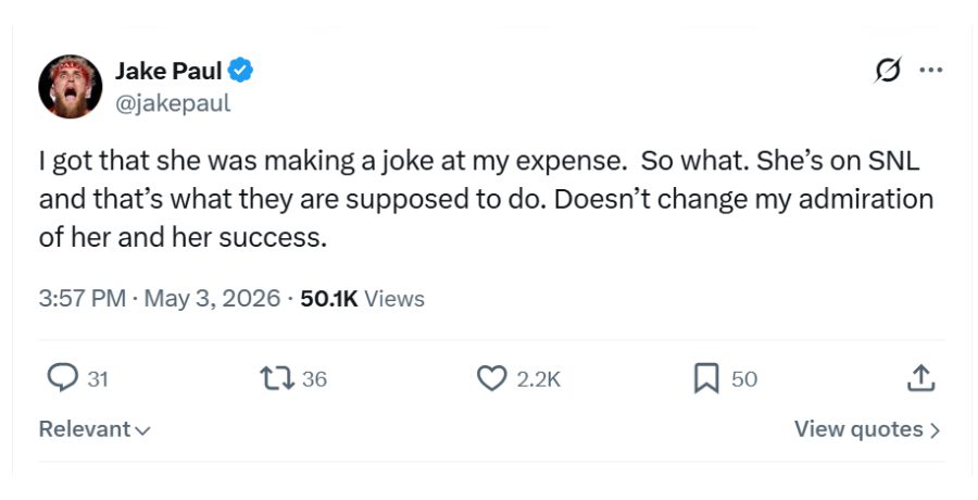 Jake Paul's response - X