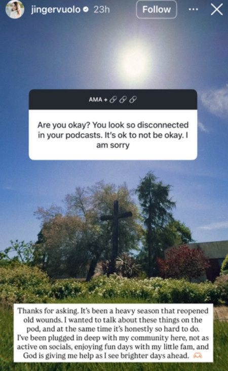 Jinger Duggar responds to a worried fan on Instagram
