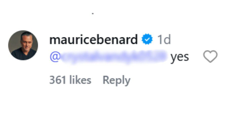Maurice Benard's share - IG