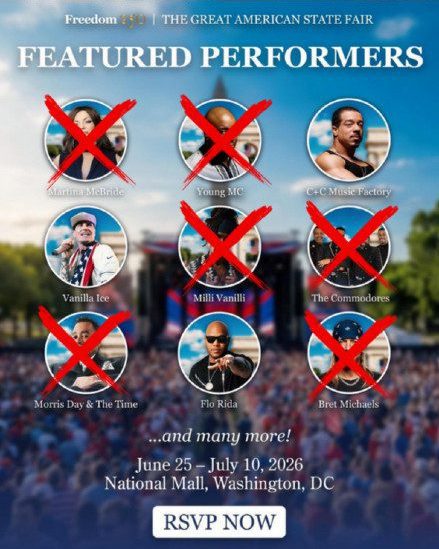 Freedom 250 performers/Credit: Twitter