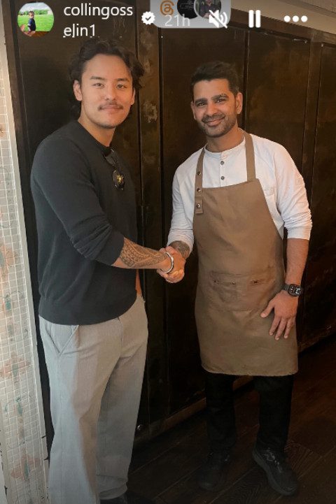 Collin Gosselin and Chef Gaurav Chawla/Credit: Instagram 