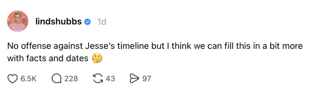 Lindsay Hubbard Comment