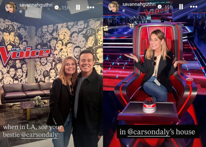 Savannah Guthrie reunites with Carson Daly/Credit: Instagram