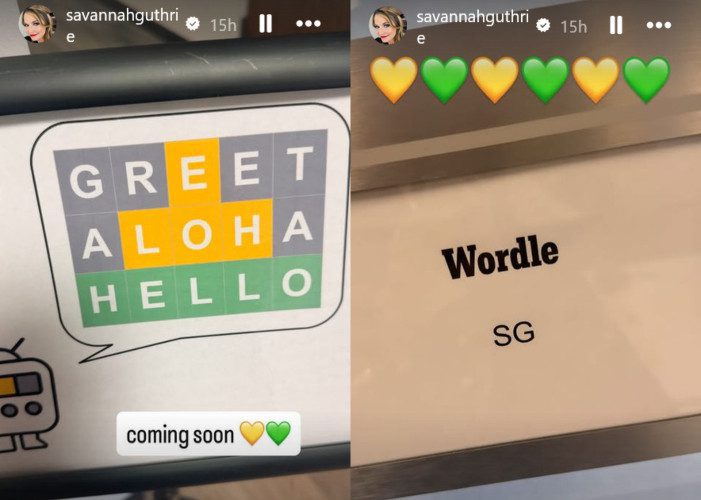 Savannah Guthrie Wordle/Credit: Instagram