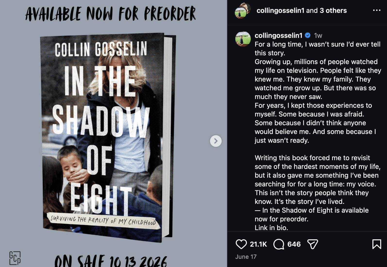 Collin Gosselin | Instagram
