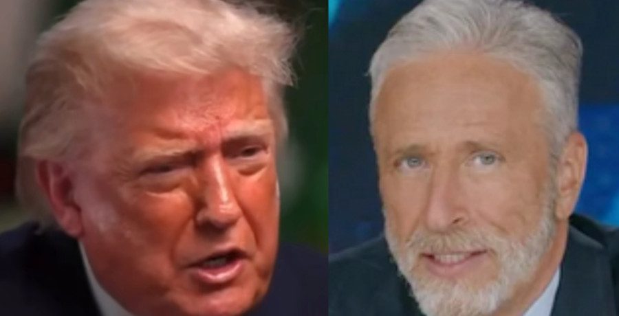 President Trump and Jon Stewart/Credit: YouTube